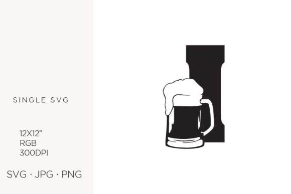 Big Glass of Beer, Letter I Graphics & Icons
