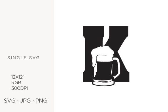 Big Glass of Beer, Letter K: Graphics & Icons for Craft & Brand Projects