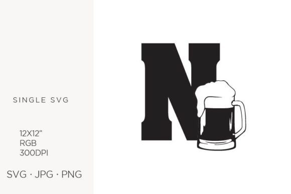 Big Glass of Beer, Letter N: Graphics & Icons for Craft & Brand Projects