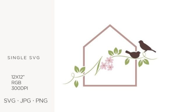 Birds Floral House, Letter N: Icons & Graphics for Local Branding