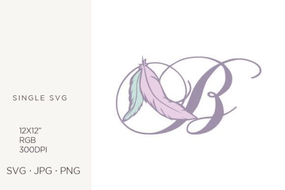 Bohemian Feather, Boho Letter B: Graphics & Icons for Authentic Local Branding