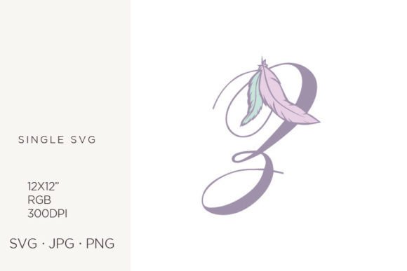 Bohemian Feather, Boho Letter Z: Graphics & Icons for Editorial Charm