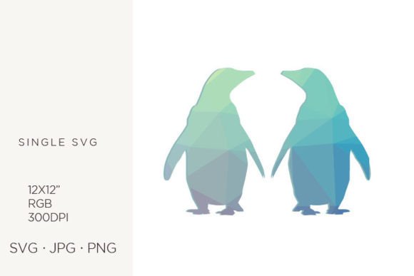 Geometrical Pattern, Two Penguins: Graphics & Icons