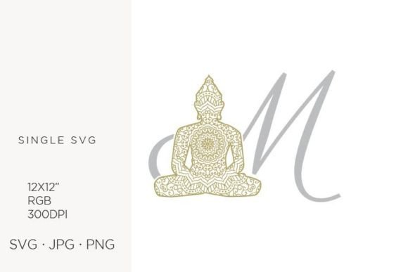 Golden Buddha Monogram Letter M