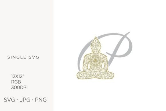 Golden Buddha Monogram Letter P