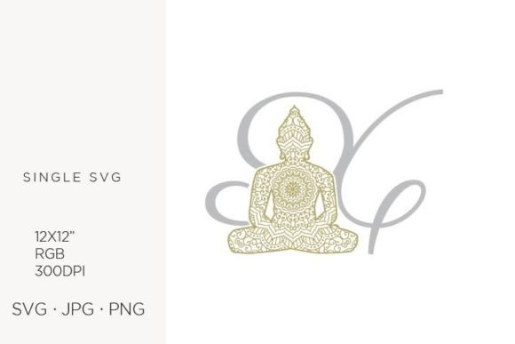 Golden Buddha Monogram Letter X Graphics & Icons