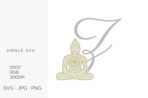 Golden Buddha Monogram Letter Z Graphics & Icons