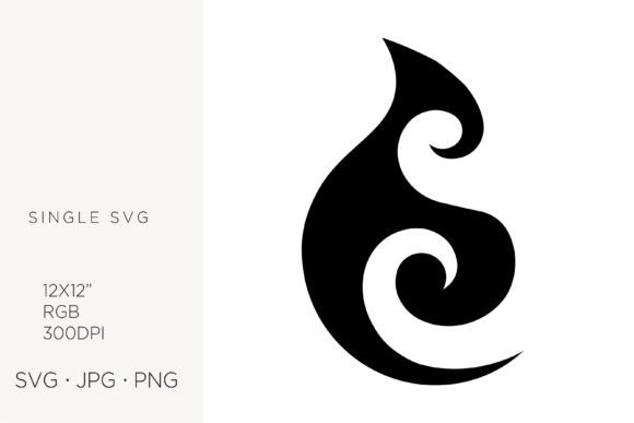 Koru, Spiral Maori Symbol: Clean Graphics & Icons for Handmade Brands