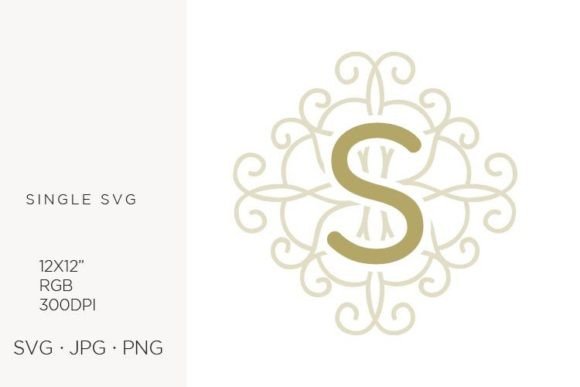 Letter S, Swirl Ornamental Monogram: Graphics & Icons