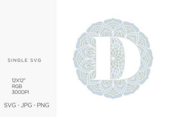 Mandala Monogram Letter D Graphics & Icons