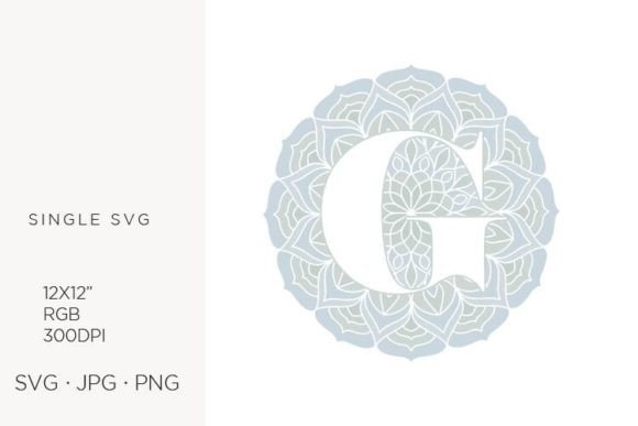 Mandala Monogram Letter G: Elegant Icons & Graphics for Branding