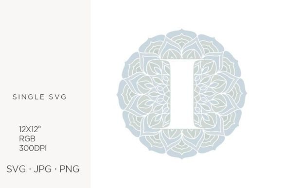 Mandala Monogram Letter I: Premium Graphics & Icons