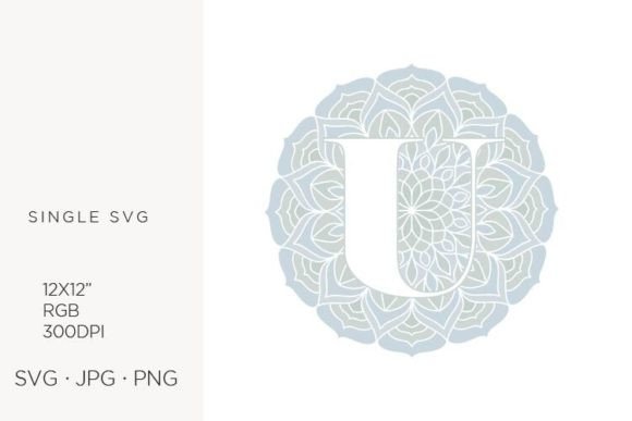 Mandala Monogram Letter U: Premium Icons & Graphics