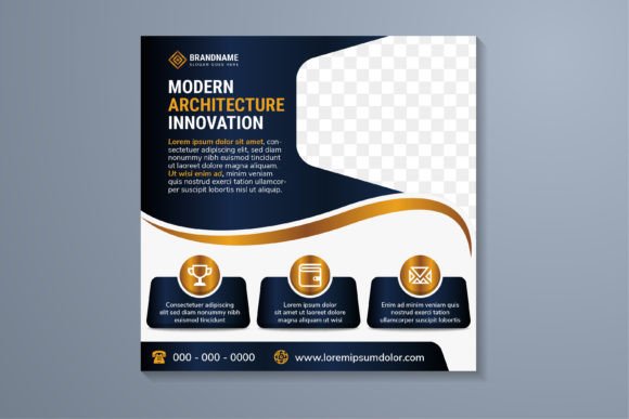 Modern Architecture Square Banner: Social Media Templates & Graphics
